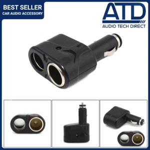 Twin Cigarette Lighter Socket Adapter Dual Car Cigar Charger 12v 24v Two Ports - Zdjęcie 1 z 6