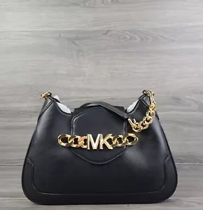 Bolso de Hombro Michael Kors Mediano Cuero Hally Convertible Bolso de Mano (Negro) - Imagen 1 de 9