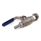 1/2" Stainless Steel Ball Valve With Hose Barb & Bulkhead For Mash Tun Kettle
