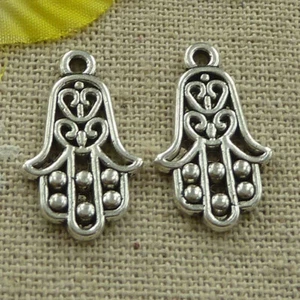 Free Ship 110 pcs tibetan silver hand charms 23x14mm L-3606 - Picture 1 of 4