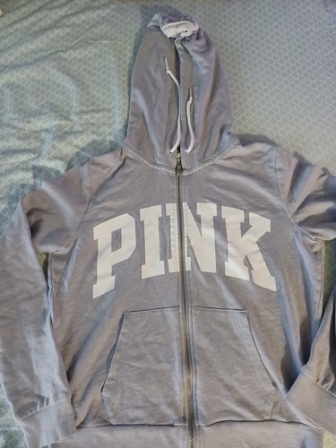 UNDERCOVER Felpa donna Victorias Secret ROSA media grigia full zip leggera