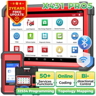2025 LAUNCH X431 PRO 5 Elite OBD2 Diagnostic Tool J2534 ECU Programming Coding - Image 1 of 4