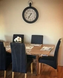 Oak Wood Dining Table 6 Seater - Picture 1 of 4