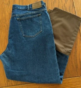 Men's Cabela's Hunting Brush Guard Denim Blue Jeans Pants Size 44 X32 - Picture 1 of 12