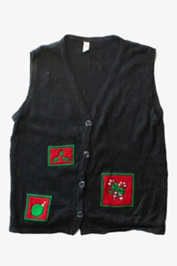 Black Ugly Christmas Vest 63459 - Picture 1 of 2