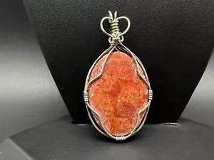 Wire Sterling Silver Sponge Coral Pendant Jewelry - Picture 1 of 12