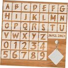 36 Stck. Buchstabenschablonen zum Malen, wiederverwendbare Zahlen & Alphabet 2 Zoll kursiv