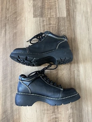 Zapatos No Boundaries para mujer talla 9 negro plataforma suela gruesa con cordones estilo Y2K Foto 1 de 4