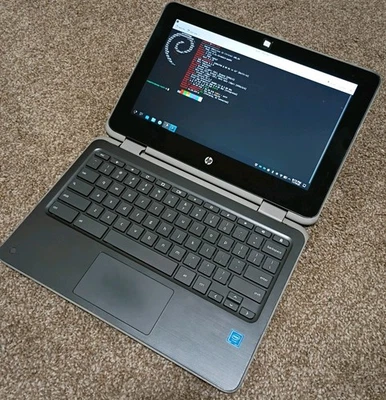 HP Chromebook x360 11 G2 EE /32+4GB Celeron N4000 /Debian Linux 13 KDE /READ DES - Image 1 of 4