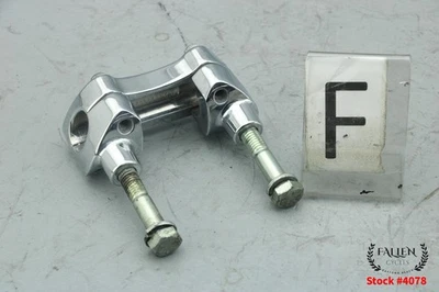 Harley Dyna Street Bob 2015 1" manillar montaje elevador abrazadera montaje conjunto cromo #4078 Foto 1 de 4