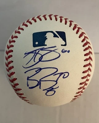 Hunter Strickland & Ben Braymer SIGNED Baseball ROMLB 2020 Washington Nationals - Image 1 of 2