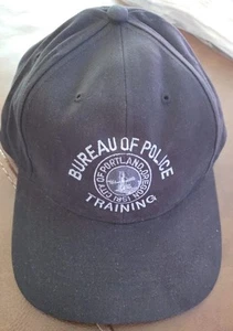 Portland Bureau Of Police Training Black Strapback Hat NEW - Picture 1 of 3