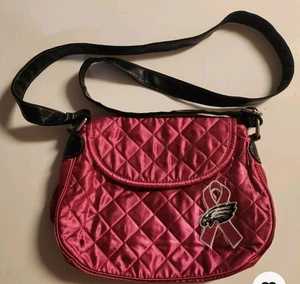 PHILADELPHIA EAGLES PURSE W/LOGO AND BREAST CANCER RIBBON LOGO - Picture 1 of 5
