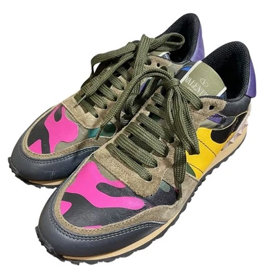Zapatillas deportivas VALENTINO GARAVANI patrón camuflaje TJ291 9,1"" multicolor para mujer USADAS Foto 1 de 4