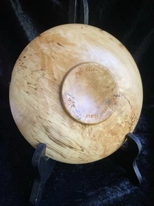 Ciotola in legno tornito BETULLA SPACCATA firmata Jeff Argis 2012 - Foto 1 di 8