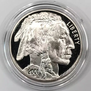 2001-P American Buffalo Proof Silver Dollar - Coin Only - Picture 1 of 2