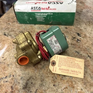 *NEU* Asco Red-Hat 822073 1/2" Messing Magnetventil 110/120V 50/60Hz Garantie - Bild 1 von 4