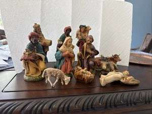 Vintage Nativity made in Italy (11) Handpainted piece Set - Picture 1 of 12