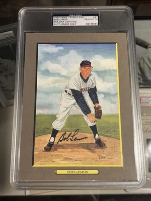 Bob Lemon Gem Mint 10 PSA DNA Slab Signed Perez Steele Great Moments Autograph - Image 1 of 2