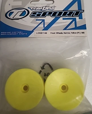 LOSI LOSB1146 FRONT WHEELS NARROW YELLOW (PAIR) MB - Image 1 of 2