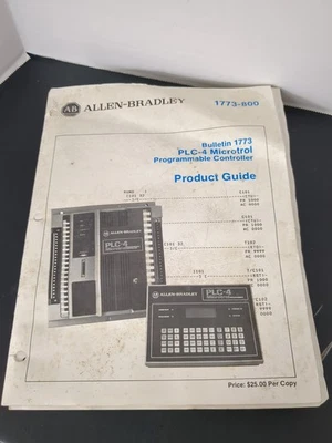 ALLEN BRADLEY 1773-800 SERIES PLC-4 Programmer Manual instruction Book READ FULL - Image 1 of 4