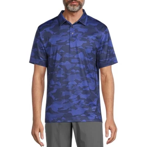 Ben Hogan Men's Blue Camouflage Short Sleeves Golf Polo Shirt Size M - Picture 1 of 7
