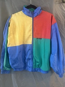 Vintage Members Only Color Block Windbreaker Jacket Lined Women's Large Y2K W - Picture 1 of 16