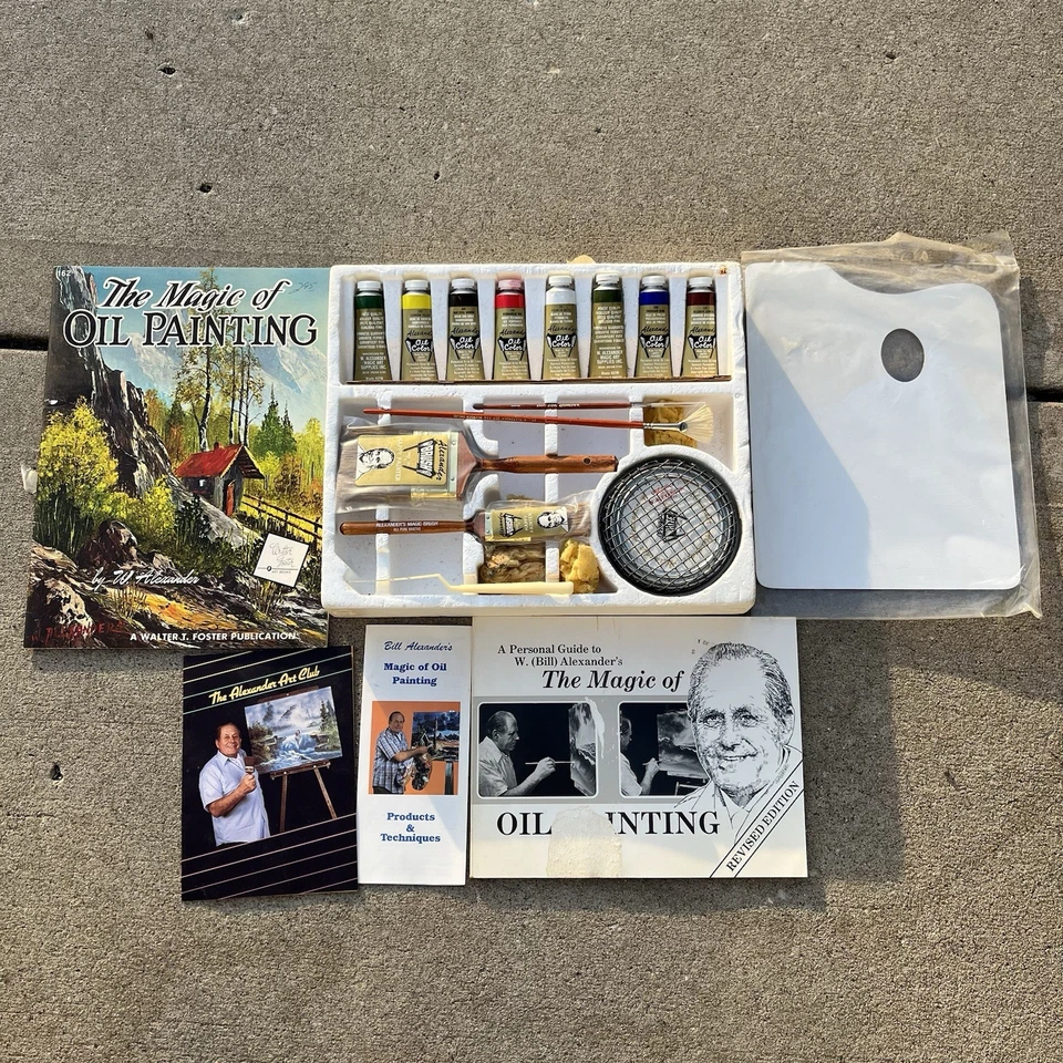 Bill Alexander Magic of Oil Painting Artist Kit Vintage Books, No Box, Unused - Image 1 of 4