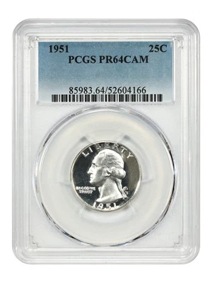 1951 25C PCGS PR64CAM - Washington Quarter - Better Date - Image 1 of 4
