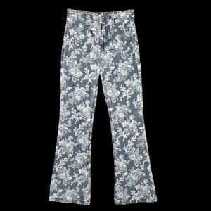 Love Shack Fancy X Gap 70's Flare High Rise Jeans Womens Sz 26/2R Floral FLAW - Picture 1 of 12