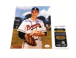 Warren Spahn Signed 8 x 10 Color Photo Braves JSA Auto - Picture 1 of 3