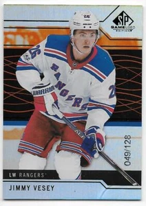18/19 SP GAME USED ORANGE RAINBOW PARALLEL #64 Jimmy Vesey #49/128 - Picture 1 of 1