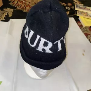 Burton Berretto Maglia Reversibile Neve Sci Beanie Logo Snowboard Nero/Bianco - Foto 1 di 2