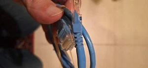 3ft Belkin Cat5e BluePatch Network Cable BOTH LATCHES BROKEN!!!! - Picture 1 of 10