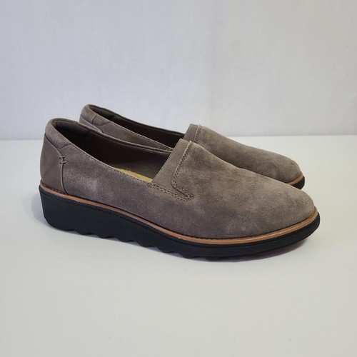 Mocassino Clarks Sharon Dolly donna taglia 9 5 grigio scarpe comode slip on