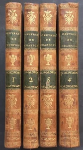 1ère édition OEUVRES DE CHAMFORT bel exemplaire 4 volumes 1795 - Picture 1 of 10