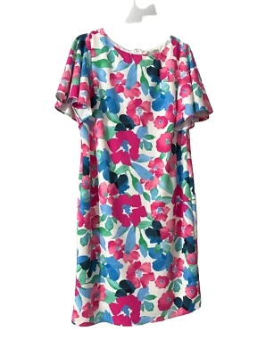 Kasper Womens, Flower Dress, Sleeve Sheath Dress 16 - Image 1 of 4