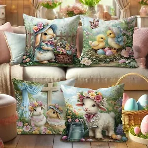 Easter Bunny Soft Pillow Covers for Spring Decoration and Easter Decoration - Picture 1 of 11