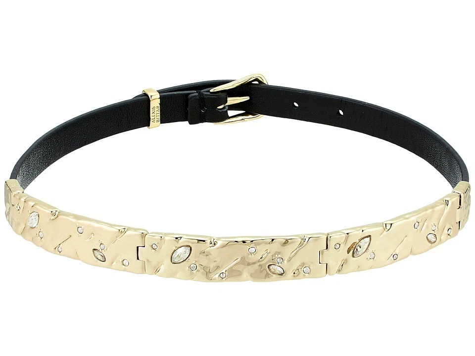 Alexis Bittar W1138 Hinged Leather Choker 10K Gold Necklace - Image 1 of 3