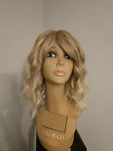 Super Cute BLONDE CURLY Hair Bangs Wig Natural Looking MIXED BLONDE - Picture 1 of 7