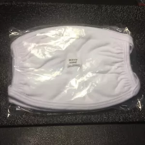Face Masks White Cloth 100% Cotton Washable Reusable Pack of 5 - Picture 1 of 2
