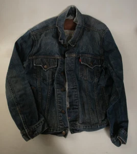 Chaqueta de Jean Levis Slim Trucker (UA2/JSF6) Grande Azul Denim Todo Algodón - Imagen 1 de 13