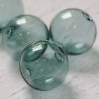 4 Pieces Hand Blown Color Hollow Glass Beads With Regular 2 Holes-20mm Cw-18hh-1