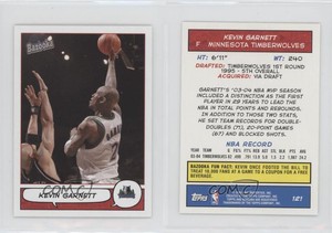 2004-05 Topps Bazooka Minis Kevin Garnett #121 HOF