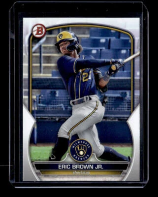 Eric Brown Jr. 2023 Bowman #BP-41 Milwaukee Brewers PROSPECT ROOKIE - QTY - Image 1 of 2