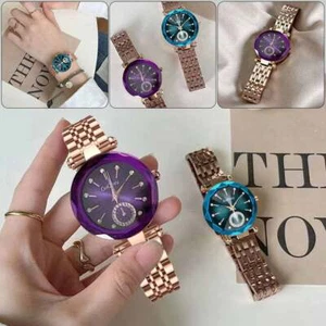Ladies Luxury Quartz Wristwatch Rose Gold Stainless Steel Elegant Watch - Picture 1 of 13