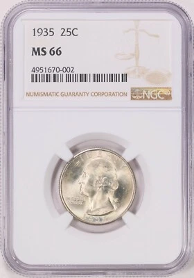 1935 WASHINGTON QUARTER NGC MS66 - Image 1 of 3