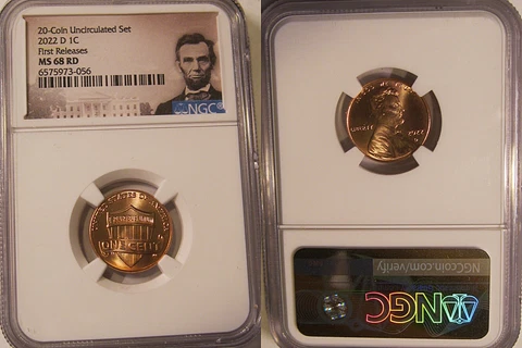 2022 D Lincoln SHIELD Cent 1c NGC MS 68 RD FIRST RELEASES Cover