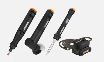 WORX WX991L 20V (3) PC MAKERX Combo: Rotary + Angle Grinder + Wood/Metal Tool-OB - Image 1 of 4
