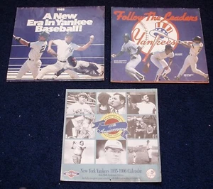 Vintage lot (3) New York Yankees Calendars 1985 1986 1995 Babe Ruth Mattingly - Picture 1 of 2